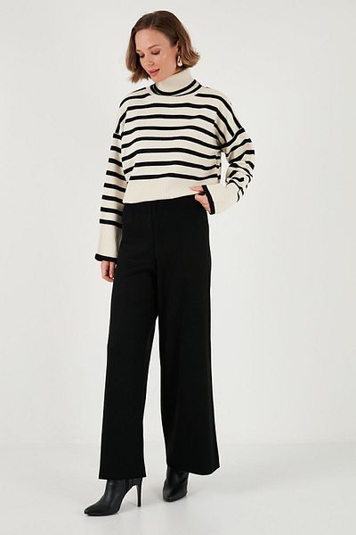 Lela Wide Leg Acrylic Knitwear Trousers - Pants 4616080 Y