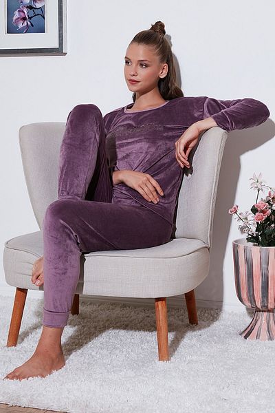 Lela Crew Neck Standard Fit Pajama Set - Pyjama Set 6094202