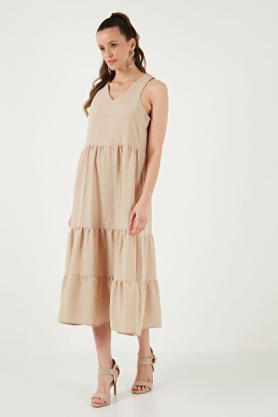 Lela Μίντι Φόρεμα με λαιμόκοψη με λαιμόκοψη - ΦΟΡΕΜΑ 611EL011