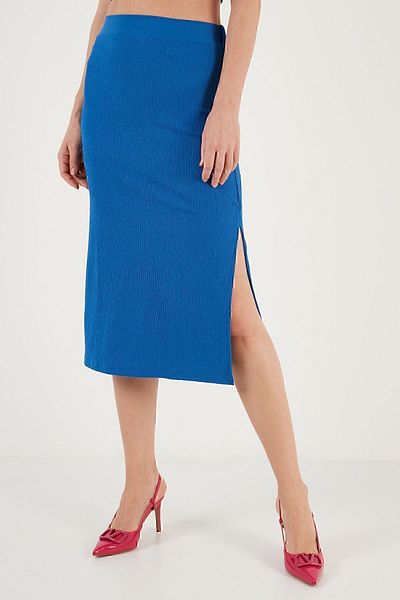 Lela Fustă midi Slim Fit cu talie înaltă5865600