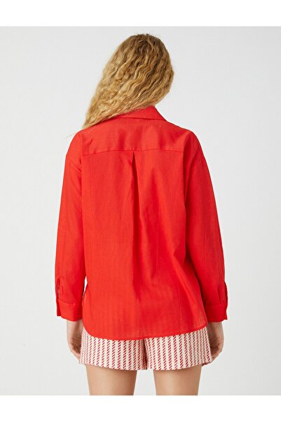 Koton Vászon kevert hosszú ujjú ing