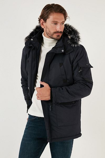 Buratti Furry Removable Hooded Coat Men's COAT 571717