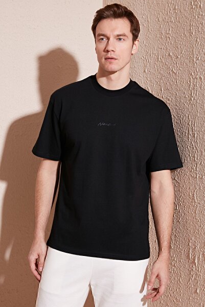 Buratti تي شيرت رجالي من القطن بقصة مريحة ورقبة دائرية5902702