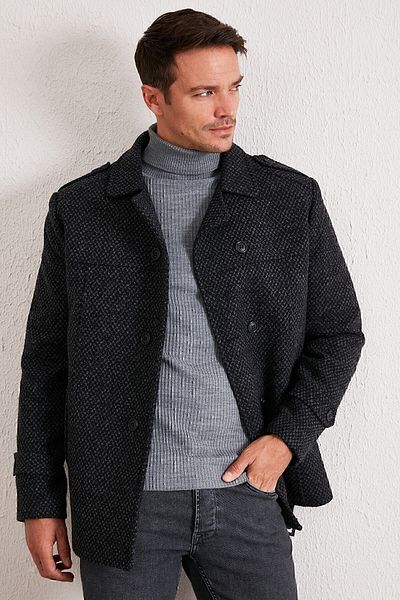 Buratti Slim Fit Pocketed Coat Coat Cashmere Ανδρικό παλτό 5841015