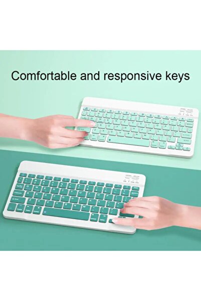 MMPSHOP Şarj Edilebilir Bluetooth 2.4G Kablosuz Klavye Mause Set Android IOS Windows Uyumlu