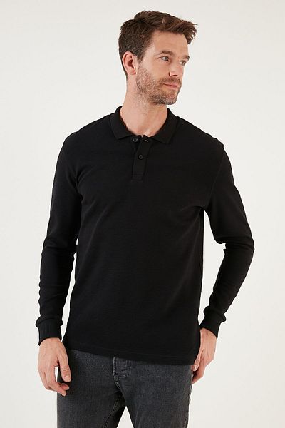 Buratti Ανδρικός ιδρώτας 100% βαμβακερό Relaxed Fit με κουμπιά Polo Neck Sweat 5905501