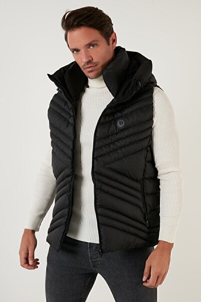 Buratti Slim Fit kapucnis állógallér zsebbel felfújható mellény férfi mellény 6274910