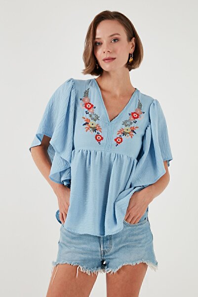 Lela Μπλούζα με κέντημα με νυχτερίδα - BLUZ 611BZ0409