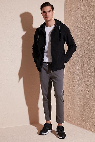 Buratti Εποχιακό παλτό Regular Fit με κουκούλα και τσέπες Ανδρικό παλτό 497glenn