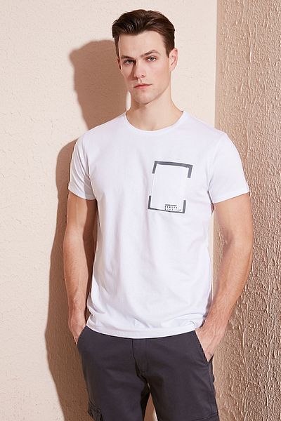 Buratti Crew Neck 100% Cotton Slim Fit T Shirt Ανδρικό T SHIRT 541REWORK