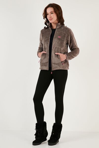 Lela Slim Fit Anti-Pilling Tüylenme Yapmayan Yumuşak Dokulu Fermuarlı Polar Hırka HIRKA 590701