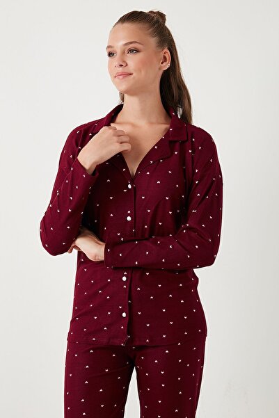Lela Стрейч Стандартний Фіт Піжамний Комплект з Гудзиками - 60956601