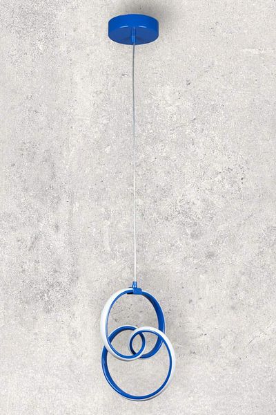 Fer Avize Sabrina Design Blue Color Living Room - Kitchen - Hall White Led Pendant Lamp Chandelier