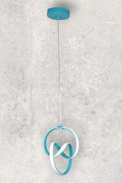 Fer Avize Sabrina Design Turquoise Color Living Room - Kitchen - Hall White Led Pendant Lamp Chandelier