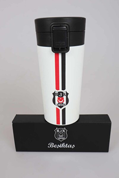 Beşiktaş Yeni Sezon Lisanslı Kilitli Çelik Termos
