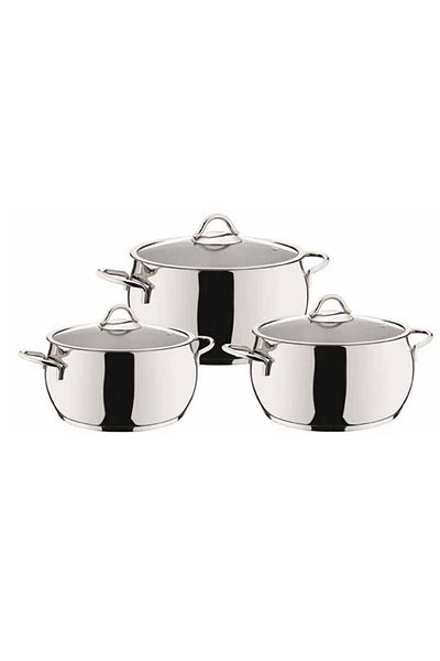 Remetta Serena Silver 6-Piece Steel Pot Set