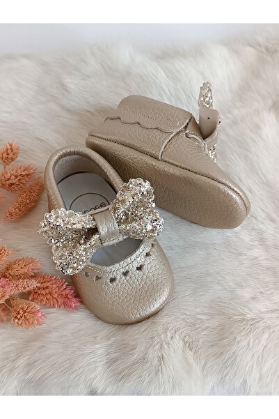 Hodore Alice Taşlı Messina Hakiki Deri Makosen Patik Ayakkabı