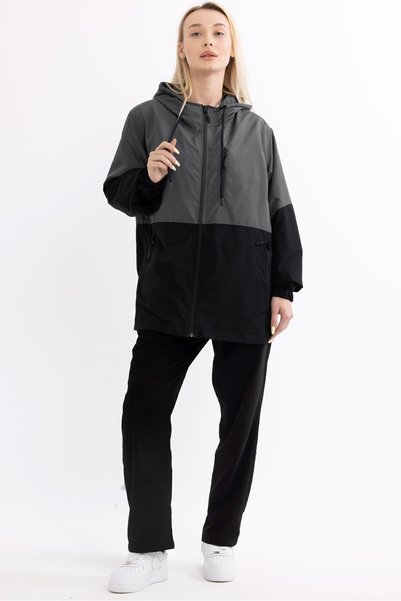 Goccix Women's Hooded Water and Windproof Pocketed Inside Raincoats, a Lined U Ultra Lightweight m Transitional Raincoat