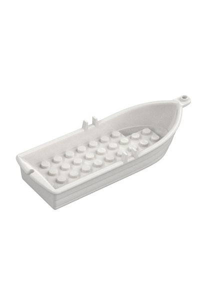 LEGO White Pirate Canoe - 14X5X2 Boat, Small Boat Accessory, 1 Piece