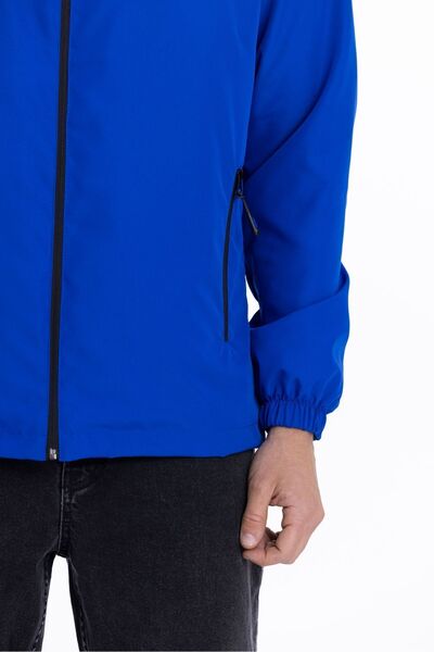 D1fference Men's Saks Lined Windproof Hooded Raincoat with Pockets - Windbreaker Jacket