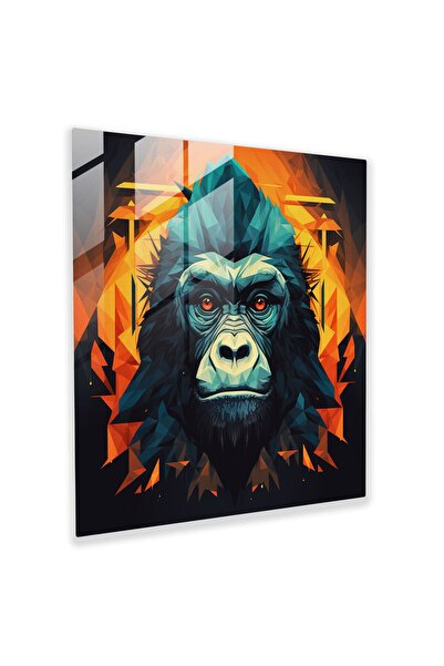 PaintedAnarchy Gorilla Geometric Glass Painting, Gorilla, Glass Painting, Vis...