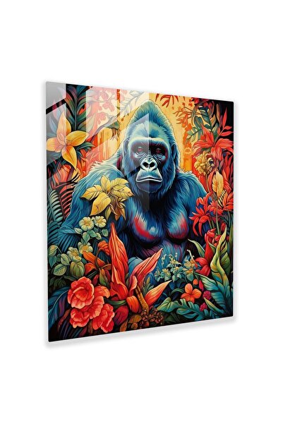 PaintedAnarchy Gorilla Glass Print - Gorilla, Glass Wall Art, Glass Art, Home...
