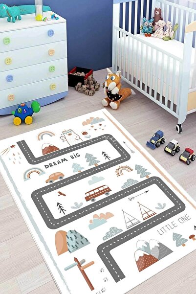 Halımax Cino 88 City Road Trafik Yol Şeritli Şehir Çocuk Odası Oyun Halısı