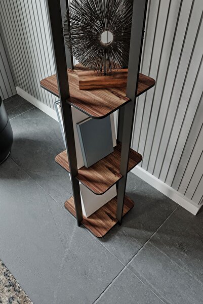 Halımax Luna Ahşap Raflı Leaf Modern Dekoratif Lambader