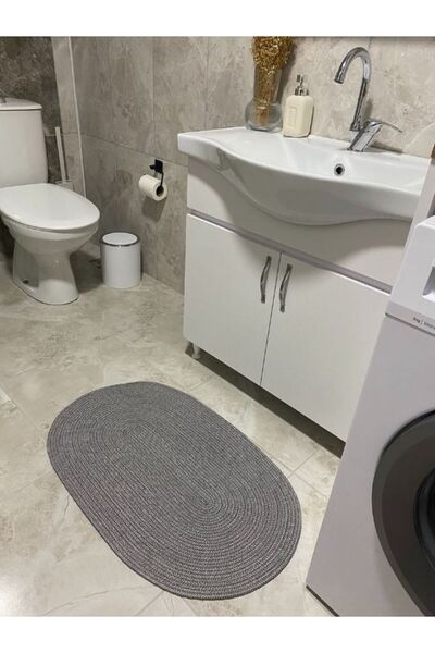 Halımax Milda Jüt Tekli Banyo Paspası Çift Taraflı Kaymaz Yıkanabilir Banyo Paspas Takımı