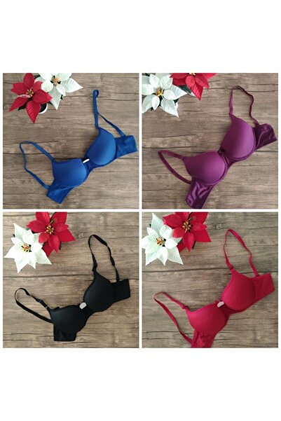 Cooqpoo 4 bucăți zilnic 75-80-85-90 mărime sutien căptușit/suport cu sârmă pe...