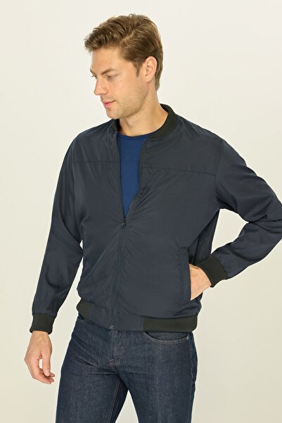 river green Palton pentru bărbați Saks din fibră matlasată, rezistent la apă ...