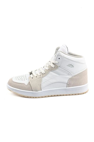 M.P. Men's White High-Top and Lace-Up Ankle Sports Sneakers - M.P