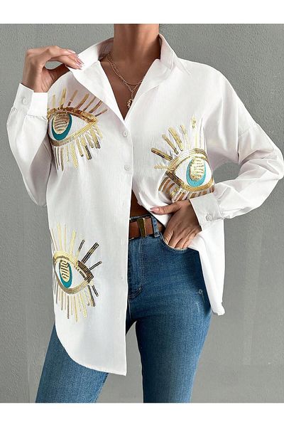Basko fashion Cămașă Salash cu ochi albi