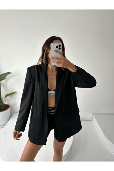 Marbella Poliviskon βάτα τμχ oversized Γυναικείο Μπουφάν - Λεπτομέρεια με διπλό κουμπί