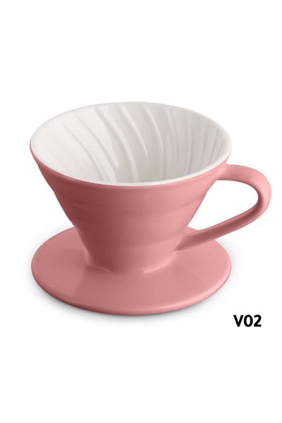 MIBRU Coffee ceramic dripper dual color v02 pink