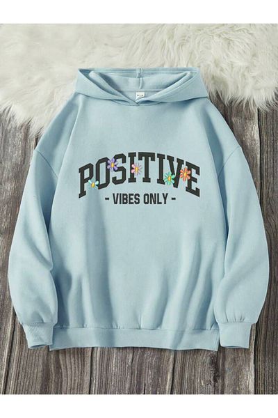 FAVORİST Vibes Only Positive - Hanorac cu gât crew