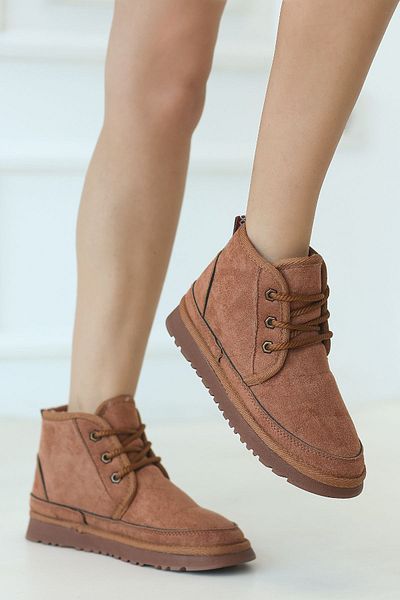 kajal ayakkabı HJ 201 Suede Boots με Γούνα Εσωτερικά