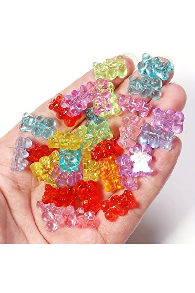 RENGARENK 15 Adet Akrilik Mini Ayıcık (Takı, El İşleri veya Mini Projeler için)