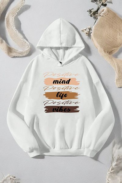 uyguntarz Oversize mikina s potiskem Mind Life Vibes