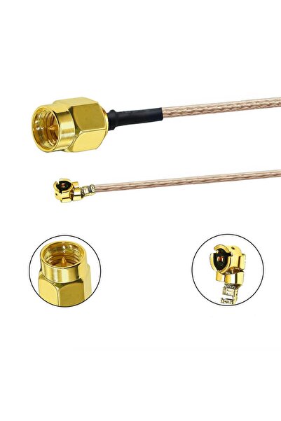 Alkatronik 15cm Sma Erkek Ipex1 Mhf1 RF Bağlantı Kablosu Altın Kaplama Soket ...
