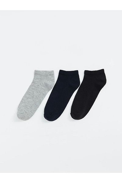 LC Waikiki Lcw Eco New Black Girls' Booties Socks 3-Piece