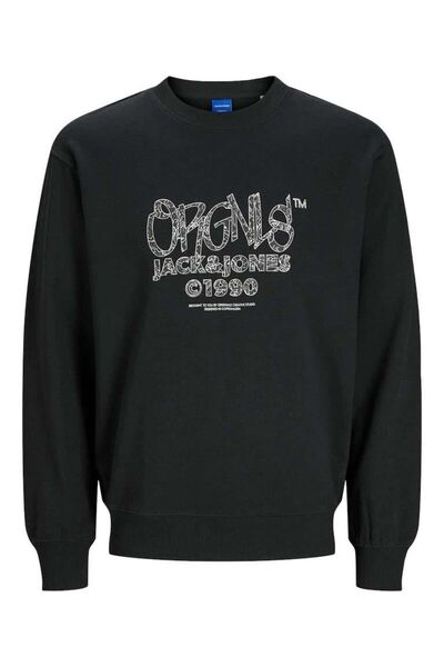 Jack & Jones JORBUSHWICK BOX - Crna majica, okrugli izrez