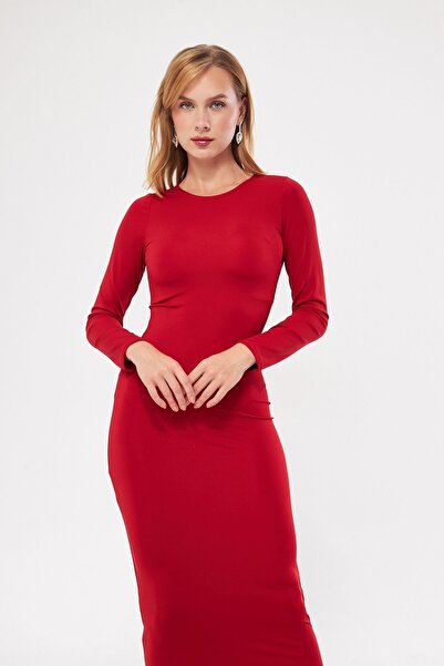 ALLEYTA Rochie maxi cu mânecă lungă cu decolteu pentru femei - Alleyta