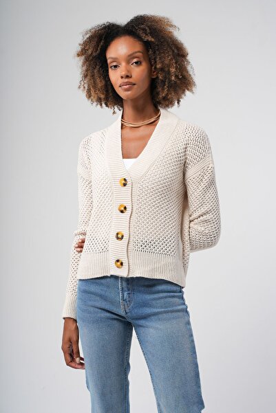 Hopoi Openwork Women's Cardigan - Mesh Color