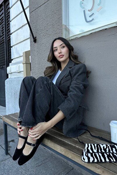 FMN Collection orta boy kuşaklı oversize bol astarlı muadil pinterest model ç...