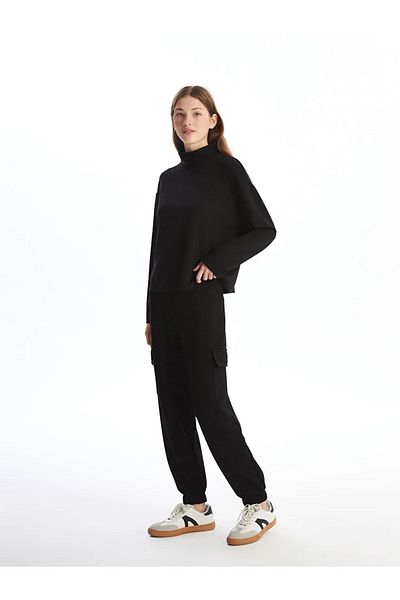 LC Waikiki Γυναικεία φούτερ Jogger LCW Vision Black - Ελαστική μέση
