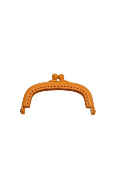 Prestij Boncuk حقيبة بلاستيكية صغيرة الحجم برتقالية ومشبك محفظة