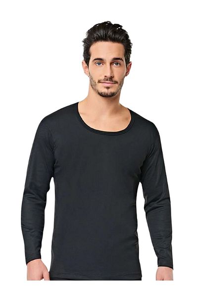 Tutku Ανδρικό Μαύρο Μονό Thermal Top Εσώρουχο - Πρωτότυπο