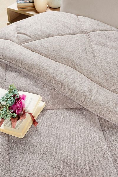 Kardelen Double Gray Wellsoft Quilt Double Sided 195 X 215