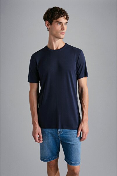 PAUL&SHARK MEN'S KNITTED T-SHIRT C.WCOTTON
